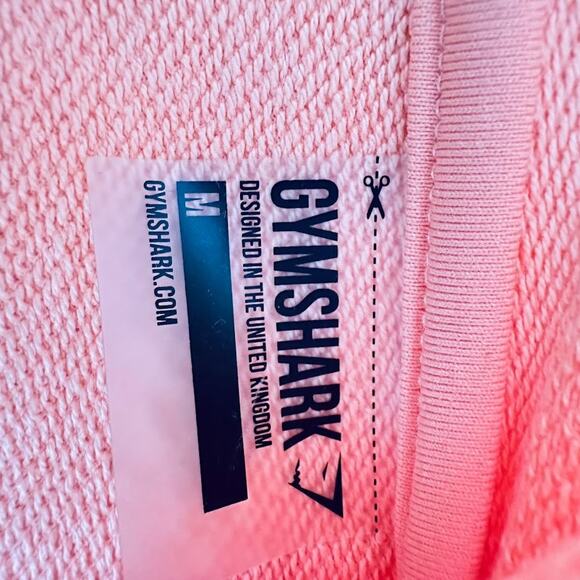 Gymshark Hoodie Peach Cropped Mesh Sweatshirt Womens Size Medium Pullover Active - Picture 6 of 7